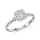 Modern Cushion Pave - Design Ring- Real Natural Diamonds