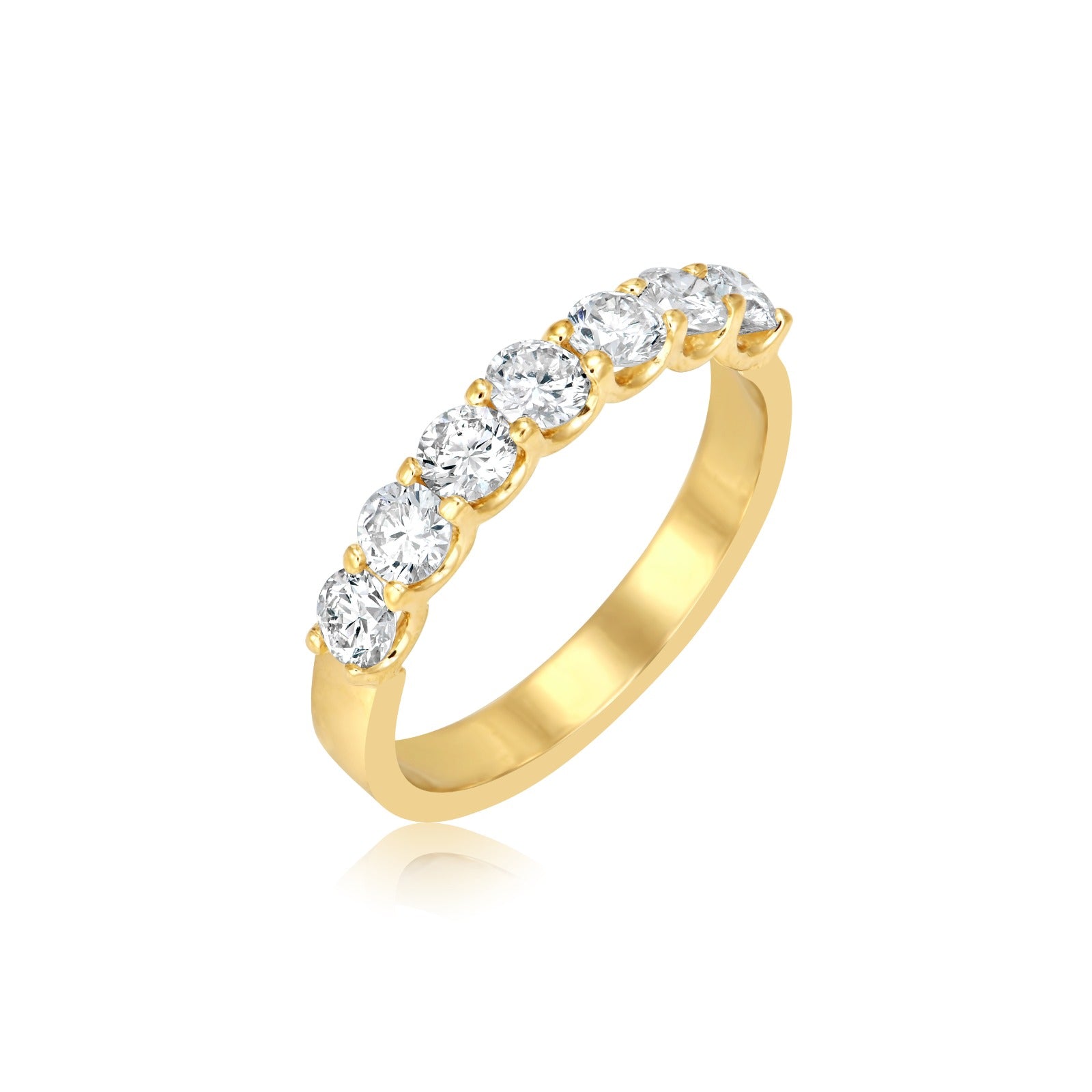 Champs Elysees -  7 Diamonds Half Eternity Ring - Lab Growing Diamonds