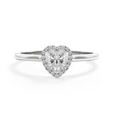 Halo Heart - Settings Solitaire Ring - Lab Created Diamonds