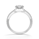 Halo Heart - Settings Solitaire Ring - Lab Created Diamonds