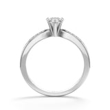 Stamp Of Heart - Settings Solitaire Ring- Lab Created Diamonds