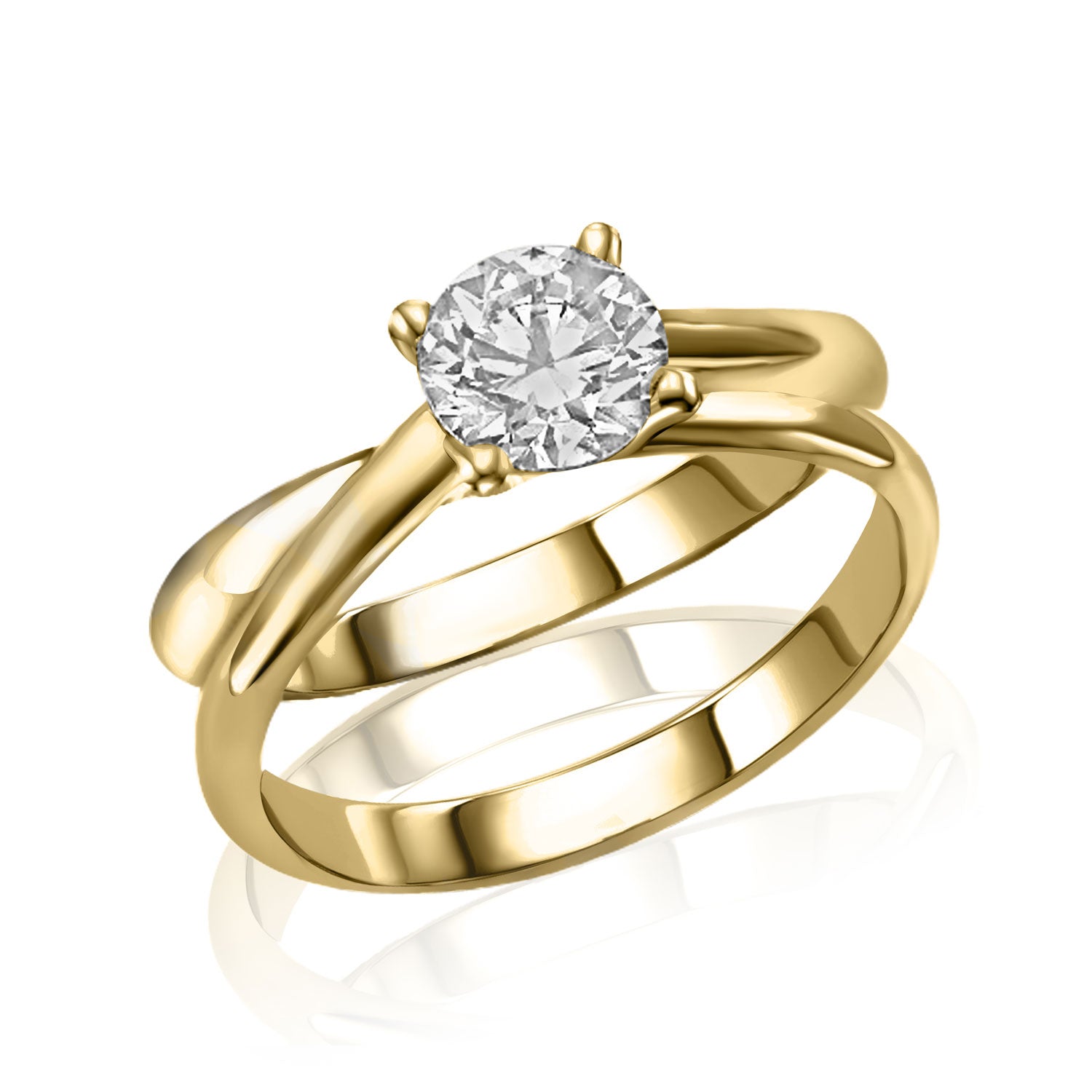 Dynamic - Double Bands Ring -Lab Growing Diamonds