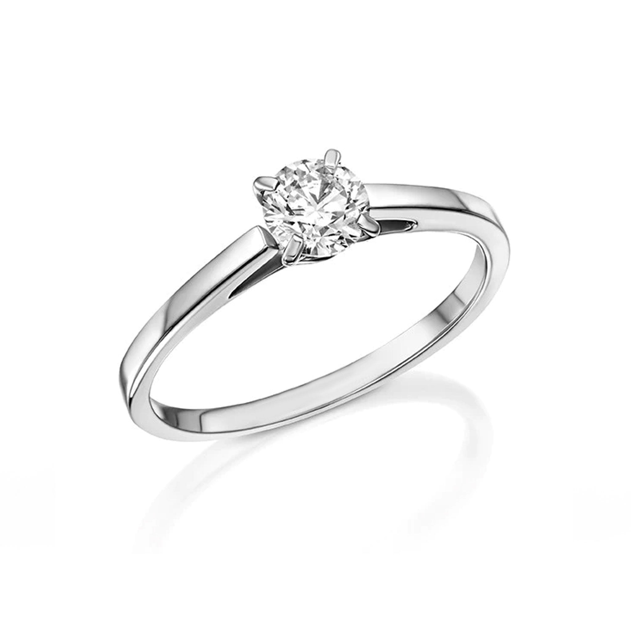 Floating Solitaire - Design Ring- Real Natural Diamonds