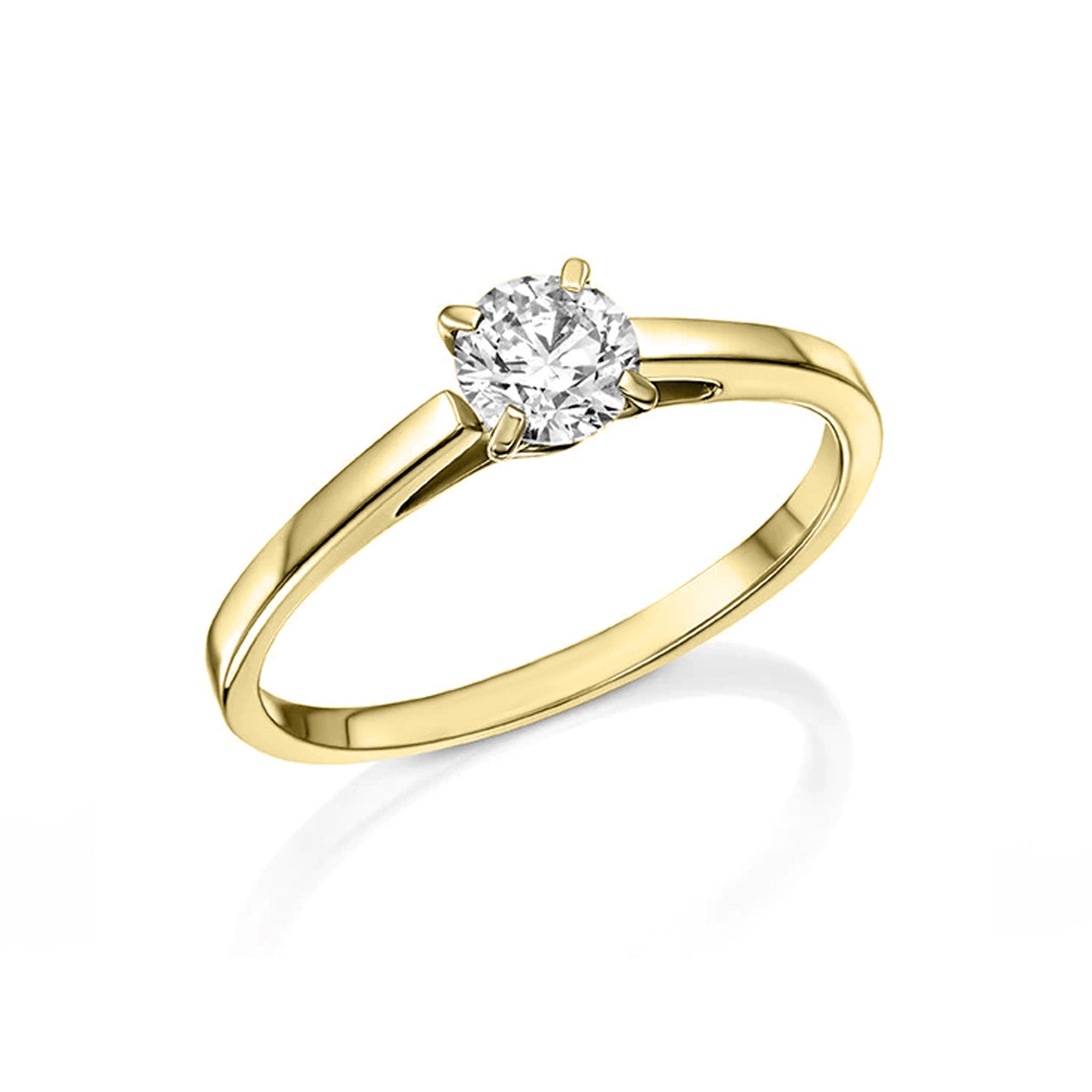 Floating Solitaire - Design Ring- Real Natural Diamonds