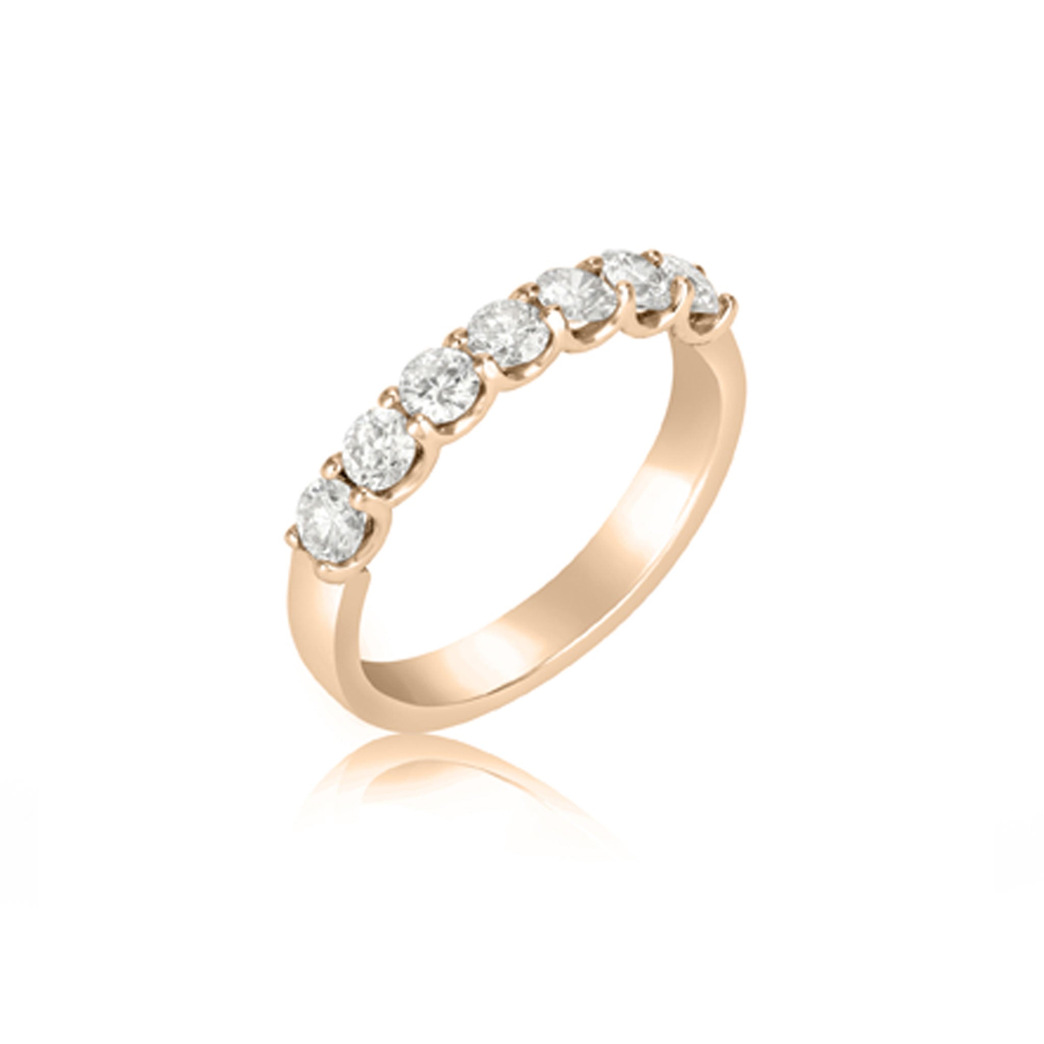 Champs Elysees -  7 Diamonds Half Eternity Ring - Lab Growing Diamonds