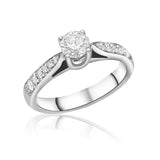 Ortal - Solitaire Throne Ring- Lab Created Diamonds