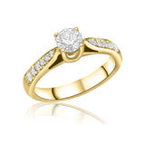 Ortal - Solitaire Throne Ring- Lab Created Diamonds