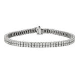 Classic Two-Rows Tennis - Natural Diamonds Bracelet