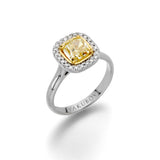 Fancy Yellow Cushion - Master Piece Of Ring - Lab Created Diamonds